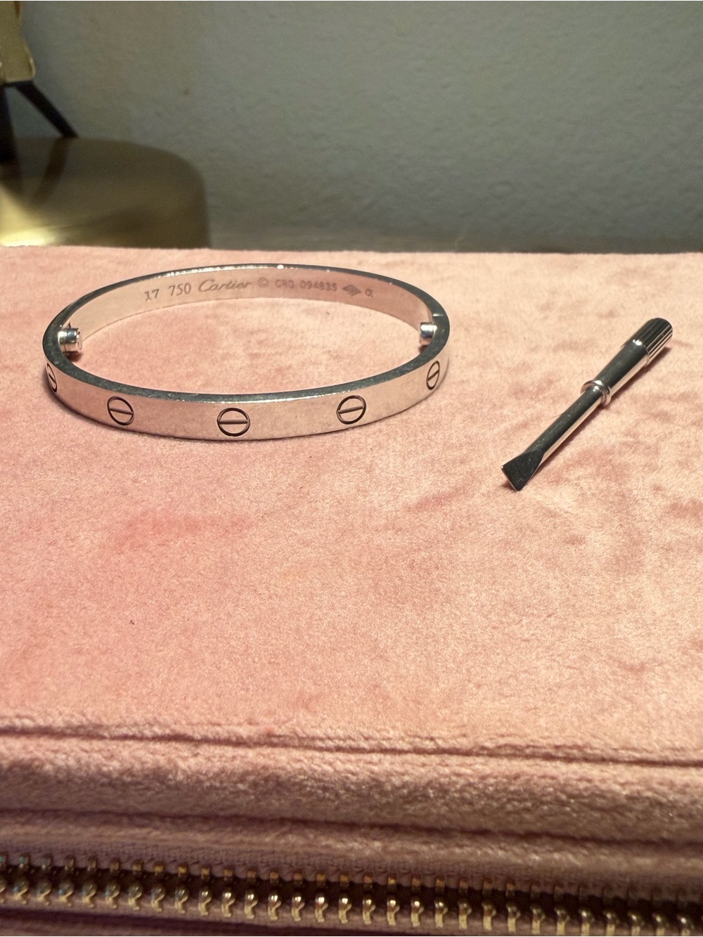 Stainless Steel LOVE Bangle Bracelet 17cm